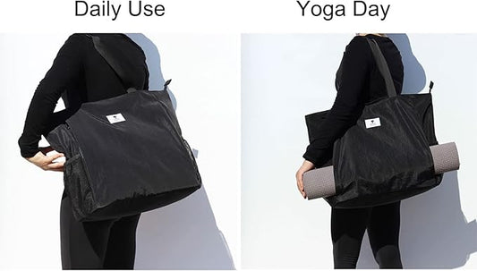 ESVAN Yoga Mat Bag Yoga Tote Carrier Shoulder Bag Carryall Tote for Office,Yoga,Pilates,Travel,Beach and Gym