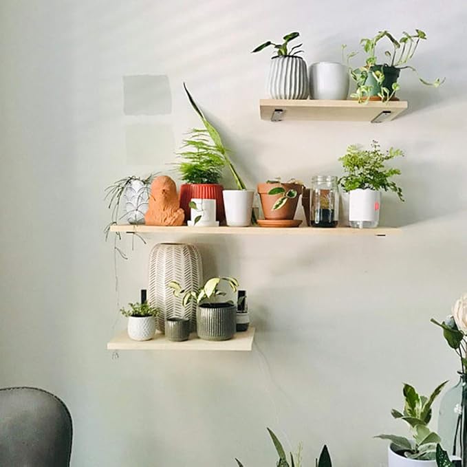 Shelf Brackets 12 Inch Wall L Brackets 4PCS Heavy Duty for Shelves Metal White Rustic Industrial Brackets for DIY Opening Shelves Project Hardware Included
