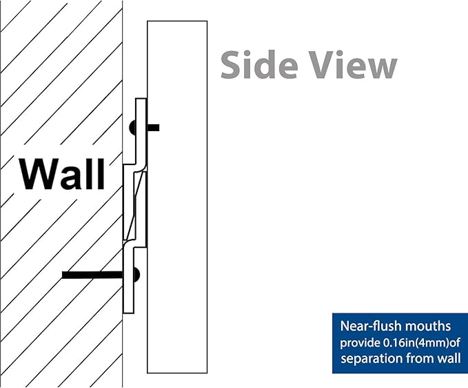 French Cleat Picture Hanger 2 Inches Aluminum Z Hanger Supports 30lbs - Interlocking Wall Mounting Bracket Hardware Kit for Hanging Mirrors, Picture, Shelf, Whiteboard, Art, Frames (2"-8Pairs)
