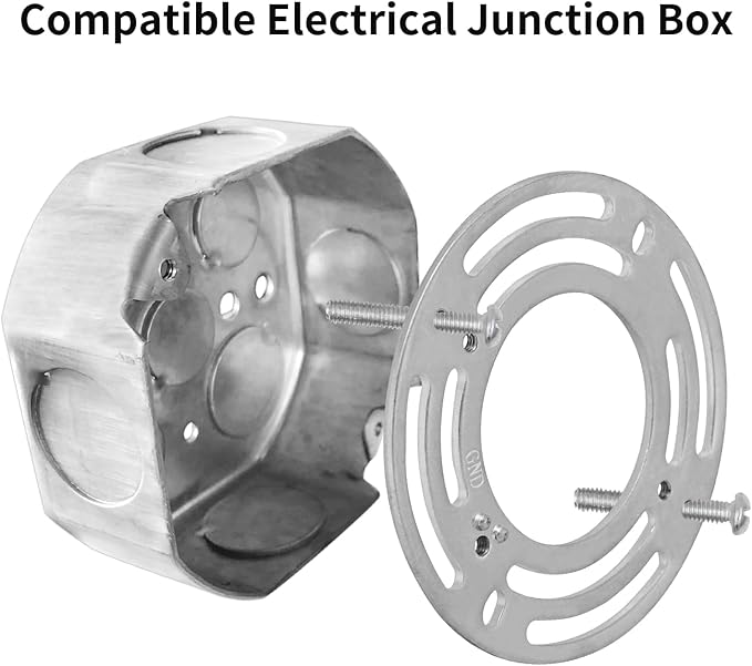 2 Pack Universal Fixture Mounting Bracket Heavy Duty 50 LB Rated, 4 Inches Diameter Steel Round Crossbar With Screw for Ceiling Pendant Light, Chandelier, Wall Sconces, Barn Lights