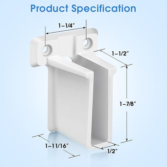 Dreyoo 36 Pack Wire Shelf End Bracket, White Plastic Closet Shelves Brackets, Wall Mount Brackets for Shelves Closet, Screws Included