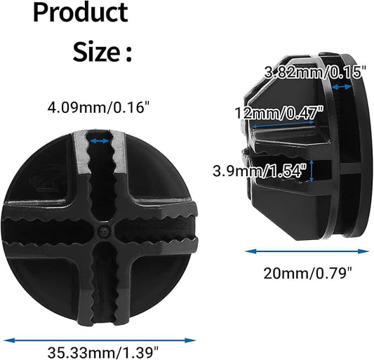 Litoexpe 36 Pcs Wire Cube Plastic Connectors for Cube Storage, Black Modular Closet Organizer and Metal Grid Shelving Unit, Suitable for 3.5-4mm Diameter Iron Wire