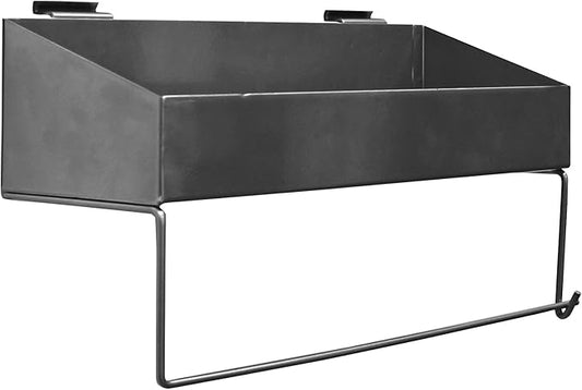 PROSLAT 10029 Paper Towel Holder Shelf Designed for PVC Slatwall, Silver