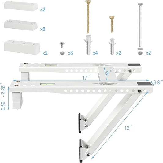 HOXHA Window AC Bracket, Universal Window Air Conditioner Support Bracket, Heavy Duty Window AC Mount, Air Conditioner Holder for Hung Windows, Support Up to 200 lbs