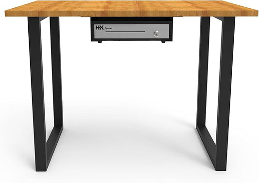 HK SYSTEMS Universal Under Counter Mounting Metal Bracket for All Cash Drawers Sizes, Black Color