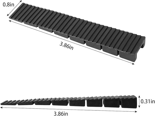12 Pack Black Multi Purpose Furniture Plastic Shims for Leveling Extreme Weight Capacity Wedges Easy to Snap Cut-to-fit Size Leveler for Toilet Shims, Doors, Windows, Sheds, Table