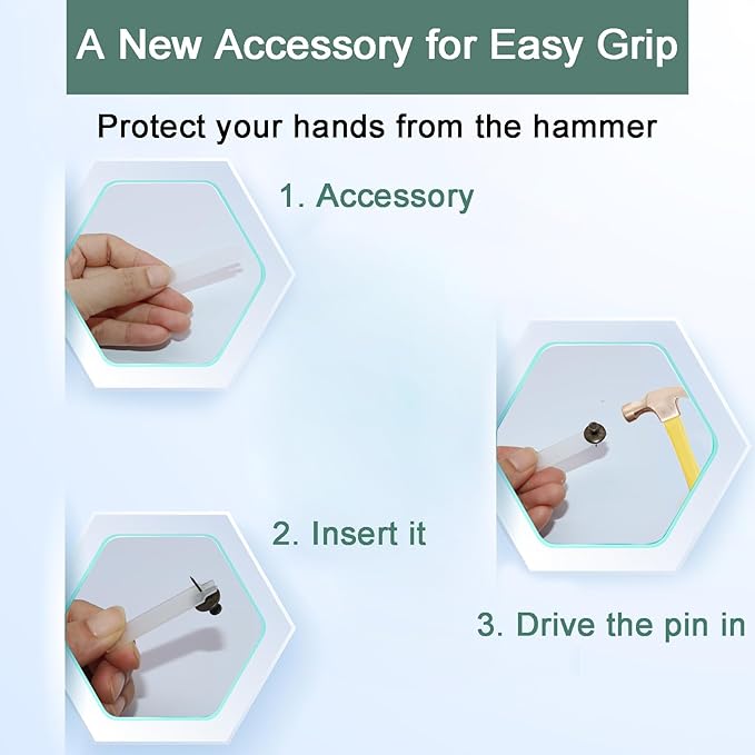 30 PCS Push Pins Picture Hanger Hooks, Double Headed Nails Push Pin Thumbtacks for Wall Hangings Picture, Decorative Small Hook Pins for Drywall Cork Board Home Office Photo Decorations (Bronze)