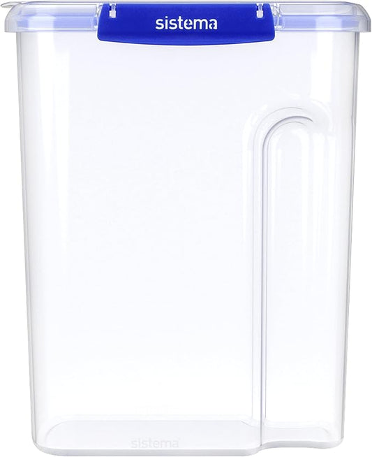 Sistema KLIP IT PLUS Cereal Storage Container | Airtight 4.2 Litre Food Pantry Storage Container | 4.2L | BPA-Free