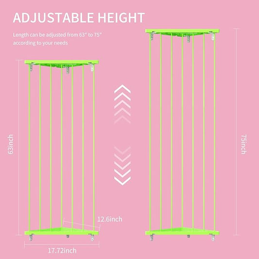 Corner Stuffed Animal Storage Net - Stuffed Animals Holder with LED Lights - Plush Organizer Hanging Stuffed Animal Hammock with Adjustable Length for Wall