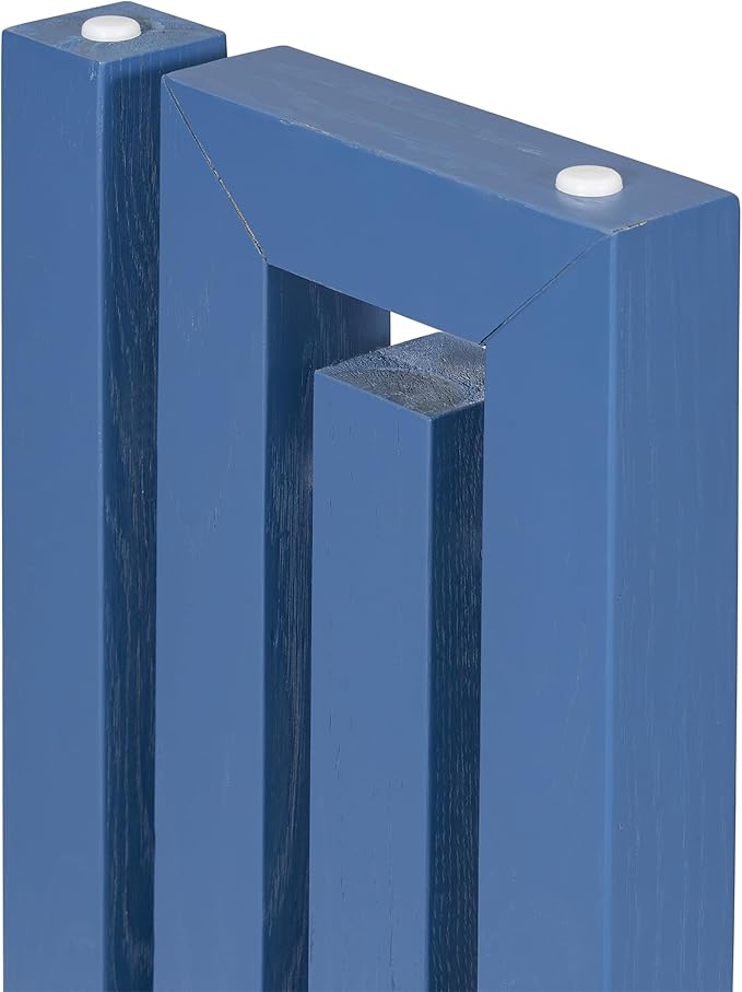 Uniquely Designed Oak Veneer Console Table, Modern Long Sofa Side Table with Distinctive Side Shapes, Suitable for Entryway, Hallway, Living Room, Foyer, Corridor,Easy Assembly (Navy Blue-RT41)