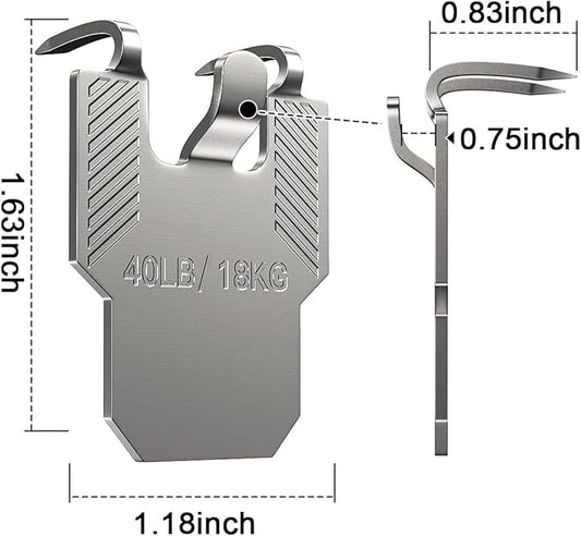 40 lb Drywall Picture Hangers Claw: 15 Pack Heavy Duty Damage Free Wall Picture Hanging Hooks - Art Mirror Photo Painting Frame Sawtooth Wire D Ring Hanger Kit for Room Office Decor