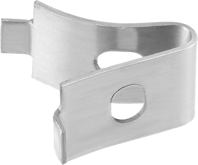 QWORK Stainless Steel Shelf Bracket Clips, 50 Pack Freezer Shelf Support Clips, Pilaster Shelf Support Clips, Adjustable Pilaster Shelf Pegs, Freezer Shelf Clip