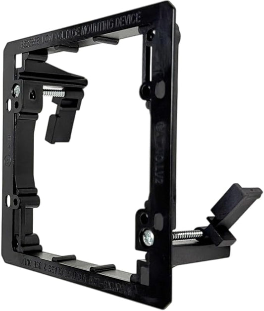 iMBAPrice LV2-1 Low Voltage Mounting Bracket, 2-Gang, 1-Pack | Dual Gang Wall Plate Bracket for Telephone, Network, HDMI, Coaxial & Speaker Cables | Low Voltage Mud Ring