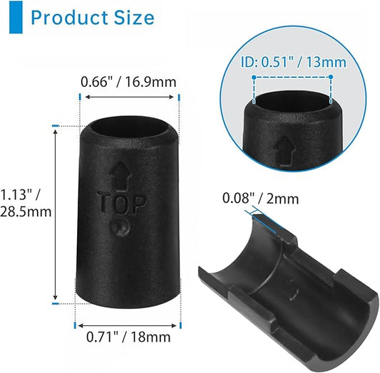 12.7mm Wire Shelf Clips – Jamiikury Black Plastic Shelf Lock Clips for Metric 12.7mm Posts Only – Check Size Before Purchasing - 20pcs (10 Pairs)
