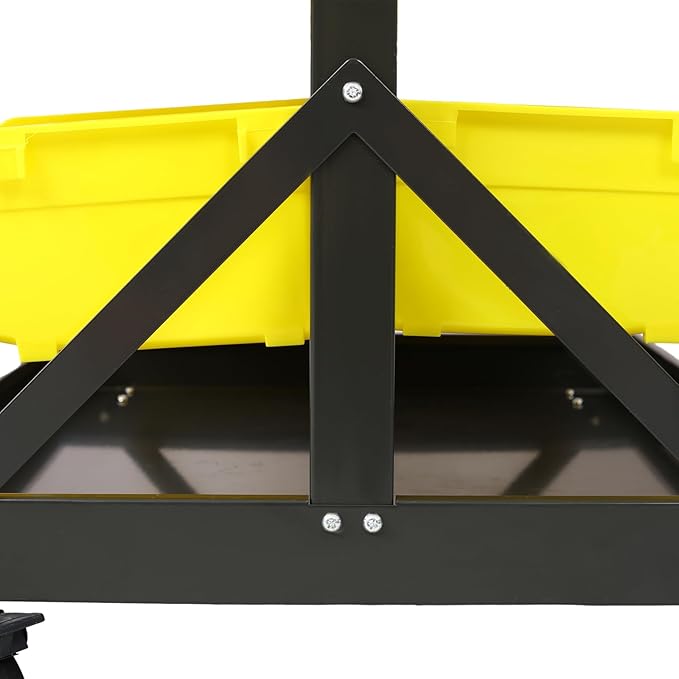 Montary 90 Parts Bin Shelving Storage Organizer with Locking Wheels, 9-Tier Dual-Sided Rolling Steel Shelf 450 lbs Capacity, for Shop Garage and Home