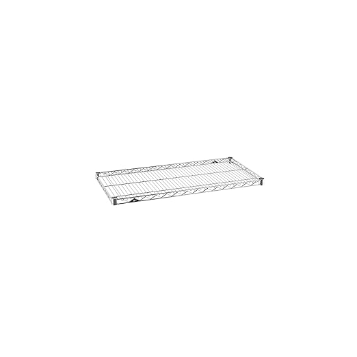 Metro Super Erecta 1424NC Chrome Shelf - Industrial Metal Wire Shelving for Restaurants, Kitchens, Home and More - 14"W x 24"L, 800 lbs. Capacity - Includes 1 Wire Shelf, Split Sleeves - NSF Certified