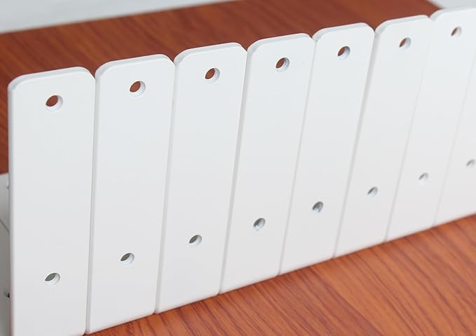 12 Pack - L 6" x H 6" x W1.5, 5mm Thick White L Shelf Bracket, Iron Shelf Brackets, Metal Shelf Brackets, Floating Shelf, Shelf Supports with Screws