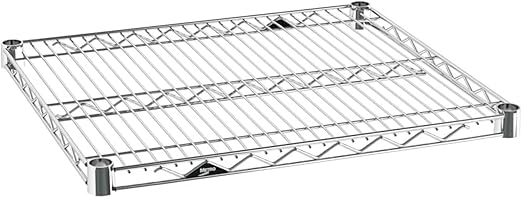 Metro Super Erecta 2124NC Chrome Shelf - Industrial Metal Wire Shelving for Restaurants, Kitchens, Home and More - 21"W x 24"L, 800 lbs. Capacity - Includes 1 Wire Shelf, Split Sleeves - NSF Certified