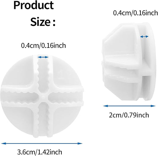 Litoexpe 36 Pcs Wire Cube Plastic Connectors for Cube Storage, White Modular Closet Organizer and Metal Grid Shelving Unit
