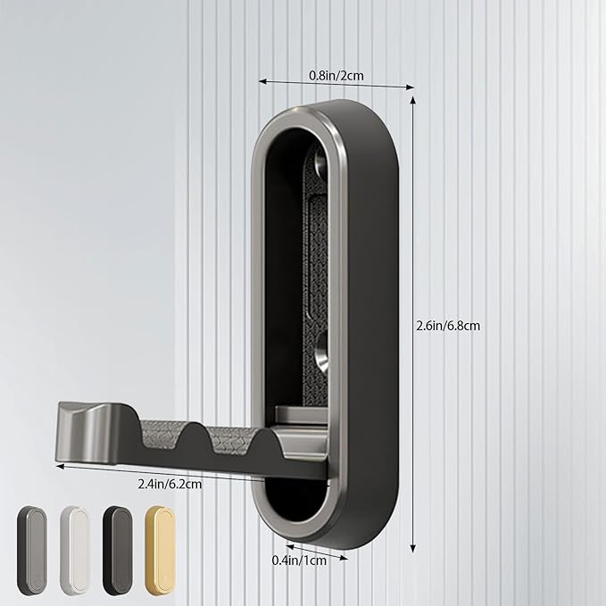 Heavy Duty Wall Hooks - Silver Metal, Modern Design, Ideal for Bathroom, Wall, Towel, No Drill Mounting