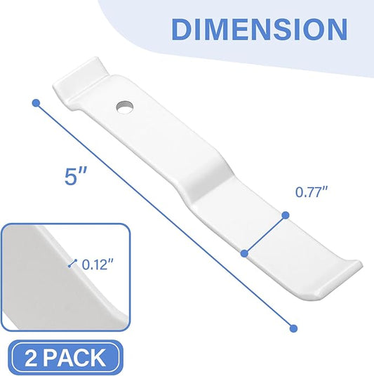 White Wire Shelf Corner Support Bracket Replacement for ClosetMaid Shelf - Adjustable Ventilated Wire Closet Shelving Accessories Support Brackets for Wire Shelving Corner Support, 2 Pack