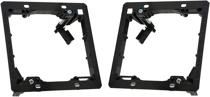 iMBAPrice 2-Gang Low Voltage Mounting Bracket, Drywall Mount for Cable Pass Through Wall Plates, LV2-2 Bracket for Ethernet, HDMI, Speaker & Coax Cables, Non-Metallic, 2 Pack