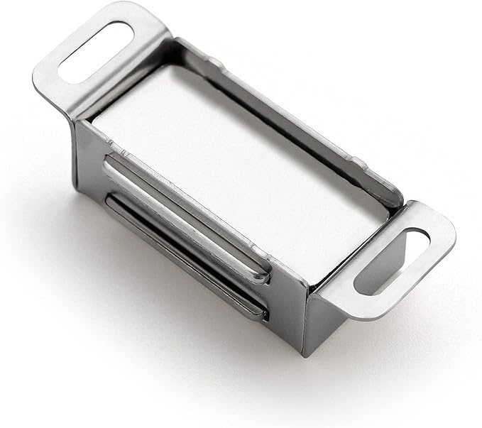 Ravinte 6 Pack Silver Magnetic Door Catch, Brushed Satin Nickel Cabinet Magnets, Strong Magnetic Catch Latch for Kitchen Cabinets, Drawers & Cupboards, Stainless Steel Closures