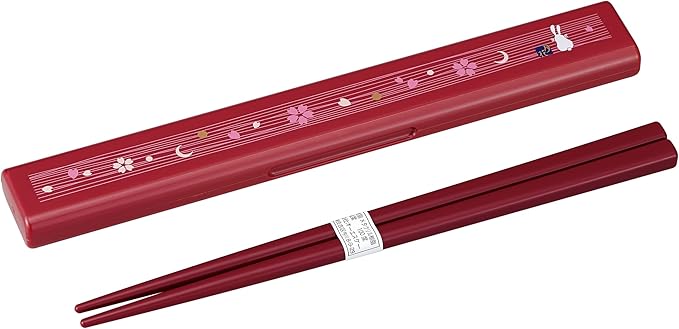 OSK HS-12 Lunch Box Chopsticks Set, Moon Flower, 7.7 inches (19.5 cm), Made in Japan, Dishwasher Safe