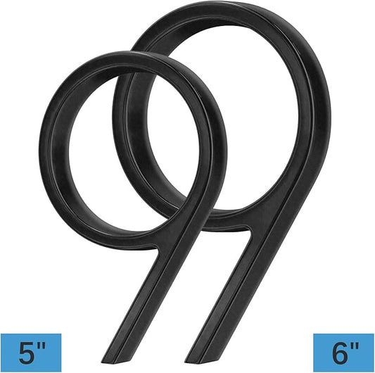 6" Stainless Steel Floating House Number 9, Metal Modern House Numbers, Mailbox Decor Number with Nail Kit, Coated Black, 911 Visibility Signage (Large 9)