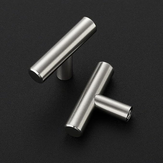50 Pack Brushed Nickel Cabinet Knobs - Kitchen Cabinet Knobs Silver Cabinet Pulls for Kitchen Cabinet Drawer Stainless Steel Dresser Knobs for Cabinet Hardware 2in Length Single Hole T Bar