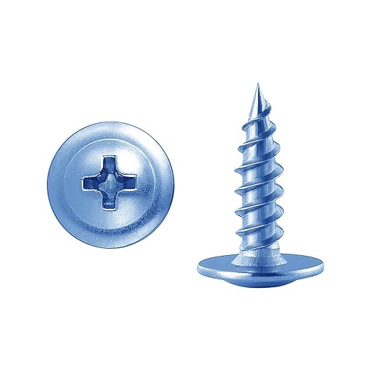 (300 pcs) 10×5/8" Phillips Truss Head Wood Screws Galvanized Iron Quick Metal Self Tapping