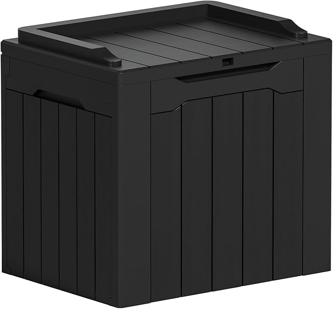 YESHOMY 30 Gal Plastic Storage Bins with Lid Stackable Box Organizers for Living Room, Office, Dorm, 1 Pack, Black