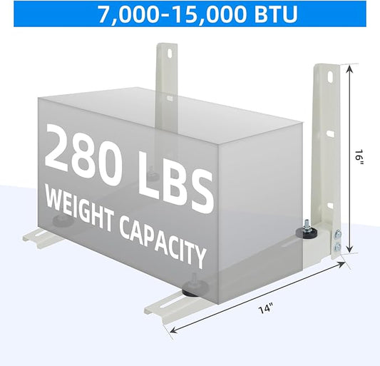 Qualward Mini Split Wall Mounting Bracket for Universal Ductless Air Conditioners, Heavy Duty Support Bracket for AC, Heat Pumps Compressors 7000-15000 BTU