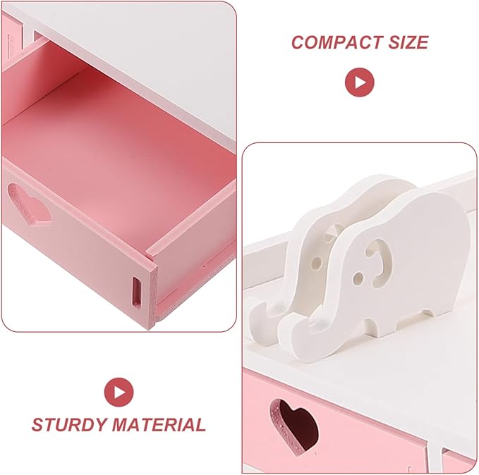 1pc Monitor Stand Monitor Table Monitor Decoration Screen Enhancement Organizer Desk Stand Stand for Desktop Monitor Riser with Organizer Conputer PVC Pink