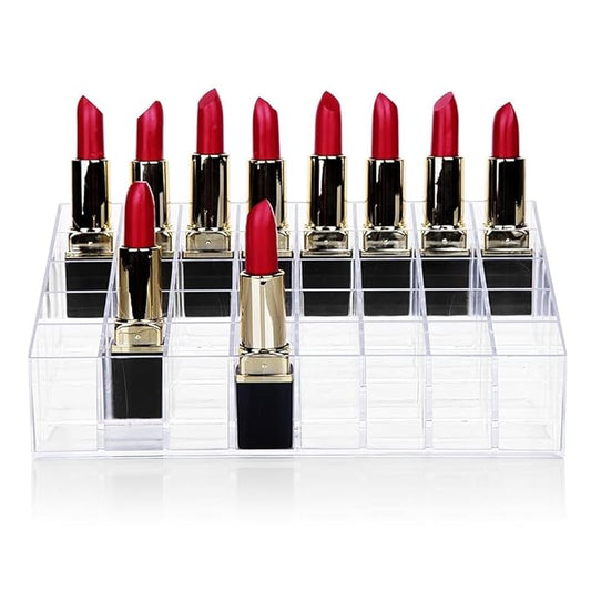 HBlife 2Pack Lipstick Holder, 40 Spaces Clear Acrylic Lipstick Organizer Display Stand for Cosmetic Makeup Organizer