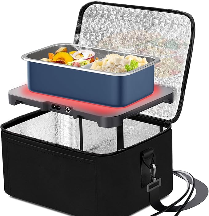 Stainless Steel Bento Lunch Box for Adult, 42oz Leak-Proof Lunch Box Containers, Microwave-Safe, with Adjustable Divider, Convenient Metal Lunchbox for Work, Travel