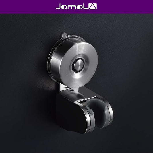 JOMOLA Suction Cup Shower Holder, Adjustable Stainless Steel Shower Head Holder with Strong Suction Cup for Different Wall, Universal Handheld Shower Bracket