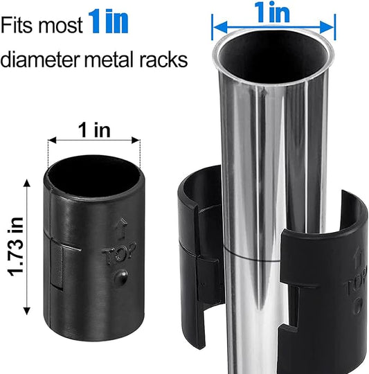 8 Pcs Wire Shelving Shelf Lock Clips for 1" Post - 4 Pairs of Shelving Sleeves Replacements for Wire Shelving System Plastic Accessories Parts