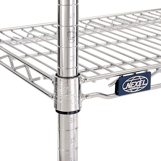 Nexel Additional Wire Shelf for Wire Shelving Units, 600-800 lb Capacity, 36"W x 36"L, Chrome Finish