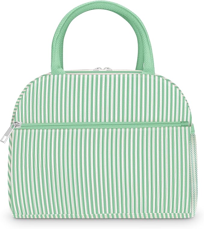 DALINDA Lunch Bag Lunch Box for Women Men,Corduroy Cute Insulated LunchBags,Water-Resistant Cooler Lunch Tote Bag, Reusable LunchBox Large Capacity for Work Travel Picnic