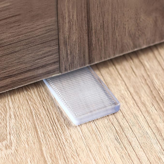 8 Pcs Plastic Clear Table Shims, Level Wedge for Home Furniture, Have Extreme Weight Capacity, Weather Resistant, Levelers for Wobbly Uneven Floors Fixing Toilet Leveling (Transparent)