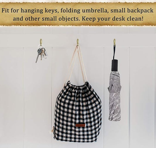 Push Pin Picture Hooks, Push Pin Hangers, Decorative Push Pins for Wall Hanging, Thumb Tacks for Hanging, Bulletin Board Hooks (Bronze)