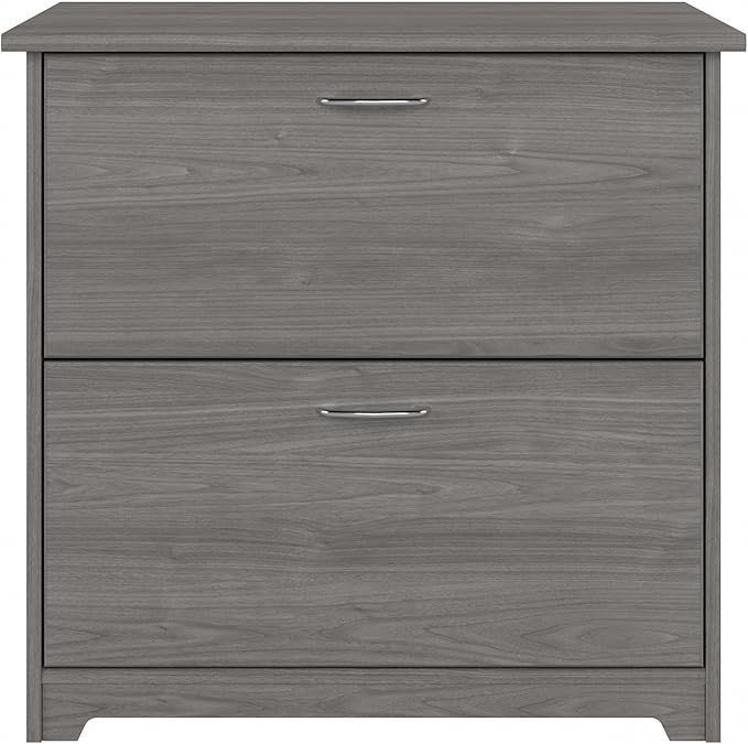 Bush Home Cabot 2 Drawer Lateral File Cabinet in Modern Gray, Home Office Chest for Letter, Legal, and A4-size Document Storage