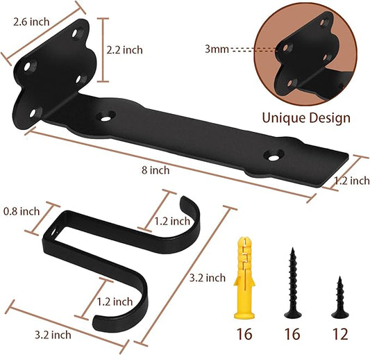 SOGAL Shelf brackets 8 inch| Heavy Duty | 4 Pack Extra Storage Utility Hooks - 150LB Workshop Floating Supports