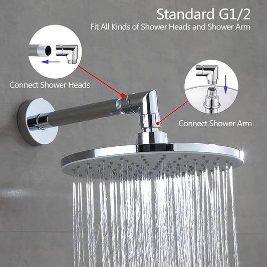 Shower Head Elbow Adapter, Shower Arm Elbow Adapter for Hand Showers and Wall-mounted Showers,Shower Arm Extension (90degree)