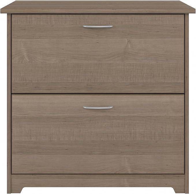 Bush Home Cabot 2 Drawer Lateral File Cabinet in Ash Gray, Home Office Chest for Letter, Legal, and A4-size Document Storage