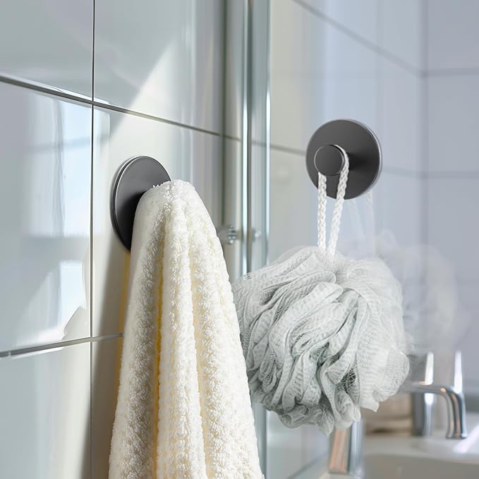 10-Pack White Adhesive Wall Hook for Coat and Towel: Extra Sticky 12 LB (Max), Stainless Coat Rack Door Holder Hanger, Heavy Duty