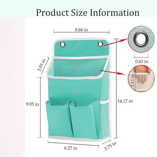 Hanging Basket for Organizing, Wall Organizer with Pockets and Over The Door Organizer,Can for Home, Closet, Office and Camper (2 Green)