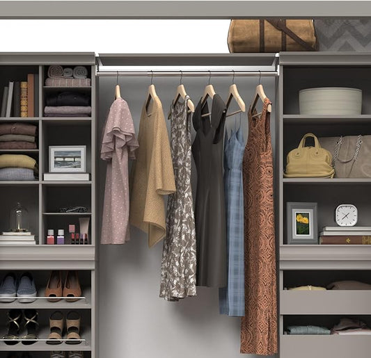 ClosetMaid Modular Storage Shelf and Hang Rod Kit, Taupe