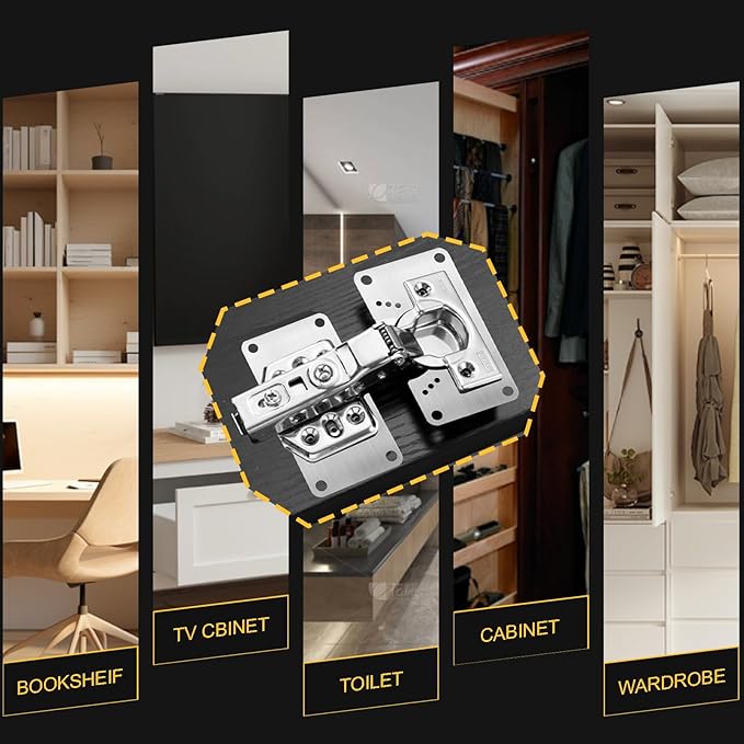 6 Pcs Cabinet Hinge Repair Plate, Hinge Repair Board, Cabinet Hinges Repair Brackets with Screws, Metal Hinges Repair Fixing Plates